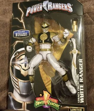 Power Rangers Legacy White Ranger 6.  5 Inches Tall Ready To Ship