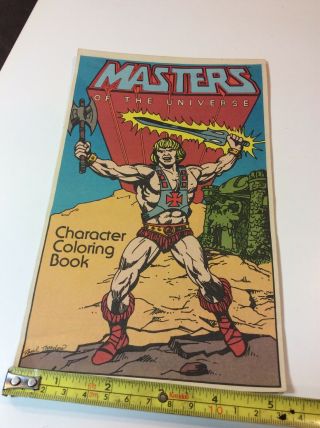 Rare Vintage 1983 Masters Of The Universe Character Coloring Book By Mattel