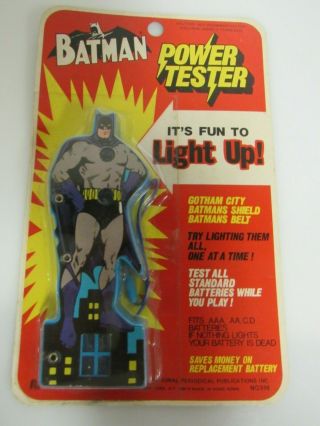 Vintage 1975 Batman Power Tester Moc Nasta Bt026
