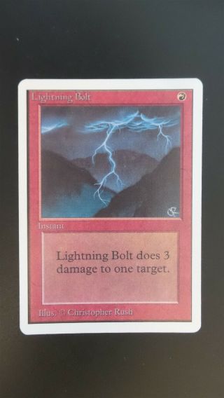 Unlimited Lightning Bolt Mtg Magic (ex,  /lp) 1