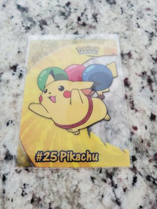 2000 Pokemon Tv Animation Topps Clear See Through Card Pc1 Pikachu 25 Near