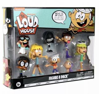 The Loud House Figure 8 Pack - Lincoln,  Clyde,  Lori,  Lily,  Leni,  Lucy,  Lisa,  Luna - Ages 4,