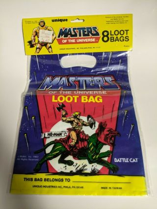 Masters Of The Universe Vintage Birthday Party Loot Bags 1983 Heman Motu