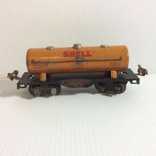 Lionel Trains Tin Plate Shell Oil Petroleum Tank Car 1680