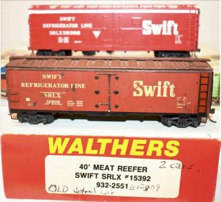 Swift 15392 & 12900 Wood And Weathered Steel Reefers Walthers Ho Scale N17.  15
