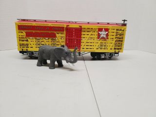 26/107 Bachmann G Sc.  Emmett Kelly Jr.  Circus Train Elephant Car/elepht Ekjx 153