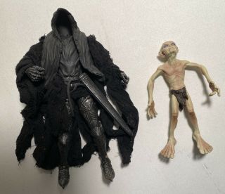 Lotr Ringwraith Black Rider & “bendy” Gollum Action Figures • Lord Of The Rings
