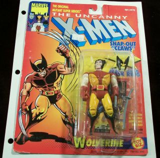 Wolverine Figure,  Mibs,  The Uncanny X - Men,  Mibs,  1993.  New/ Old Stock,  Card,  L@@k