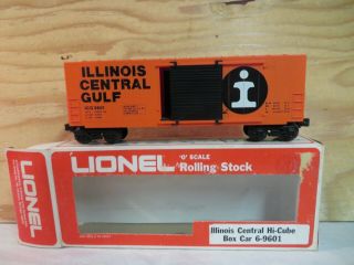 Lionel Train Ic Illinois Central Gulf Hi - Cube Railroad Freight Box Car 6 - 9601