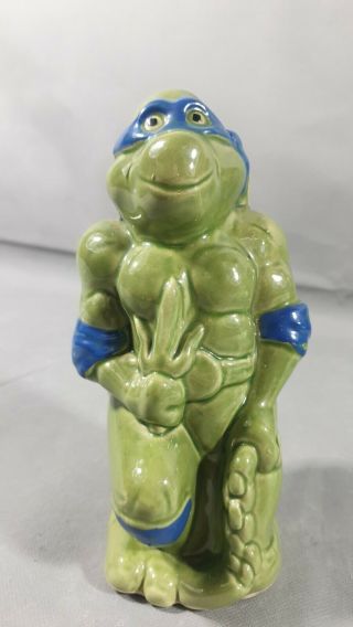 Vintage Tmnt Leonardo Ceramic Retro Money Box Teenage Mutant Ninja Turtles Ko