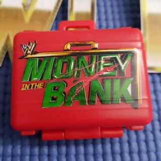 Red Money In The Bank Briefcase - Mattel Accessories For Wwe Wrestling Figures