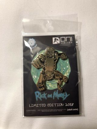 Oni Press Limited Edition Rick And Morty Pickle Rick Pin Sdcc 2018