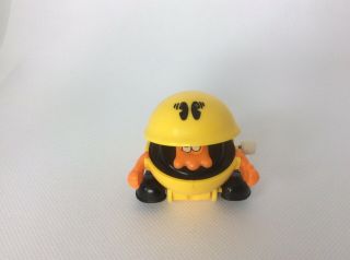 Vintage Pac - Man Wind - Up Figure Toy 1982 Tomy Midway Arcade Classic