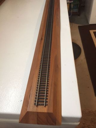 Train Track Wooden Display / 35 " X 3.  5 " / H O Scale