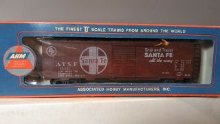 AHM ATSF Santa Fe O Scale 2 Rail Box Car Vgc 3