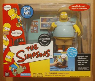 The Simpsons Playmates Interactive Environment Comic Book Shop Set W/ Guy