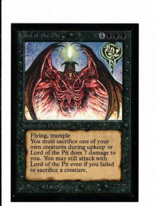 Mtg Lord Of The Pit X1 Nm Collectors 