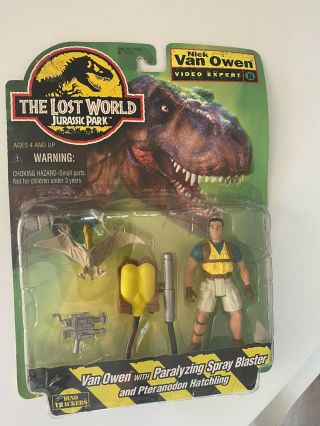 The Lost World Jurassic Park Nick Van Owen Paralyzing Spray Blaster Kenner 1996