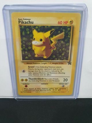 Pikachu 1 Wotc Black Star Promo Pokemon Card Near Tcg