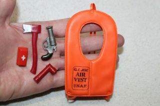 Vintage Gi Joe 1964 - Action Pilot - Orange Air Vest W/ Accessories