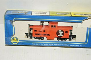 Vintage Ahm 5485 Illinois Central Extended Vision Caboose 9504 Ho Scale W Box
