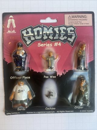 Rare Homies Figures 2002 Series 4 Set Of 6 & Still In Package