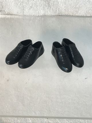 Vintage Gi Joe Black Shoes With Cleats Made In Hong Kong 2 Pair