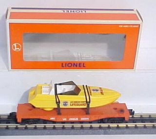 Lionel 6 - 16970 L.  A.  Co.  Lifeguard Flat 6424 W/boat Ex/box