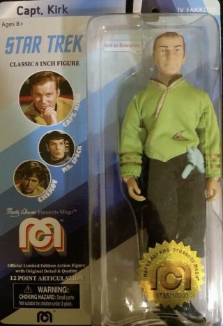 Mego Capt.  Kirk Star Trek 8 Inch Action Figure Limited Edition
