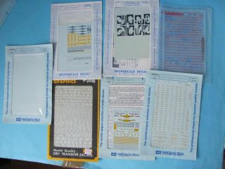 Microscale Decal Sheets And Others.  Ho And N Scale Various
