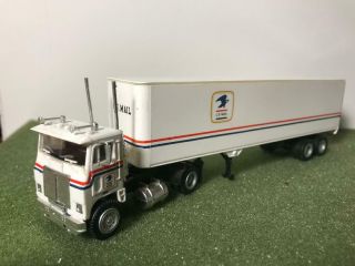 Ho Scale Con - Cor Us Mail Tractor And Box Trailer 0004 - 001027 With Box