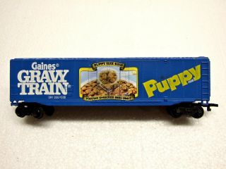 Vintage Ho Bachmann Gaines Gravy Train 50’ Billboard Puppy Food Boxcar