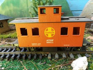 Aristocraft G Gauge Atsf Bobber Caboose.  Bare Body With Plastic Wheels