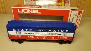 Vintage 1970 ' s Lionel 9709 STATE OF MAINE BOXCAR VERY /ORIG.  BOX 3