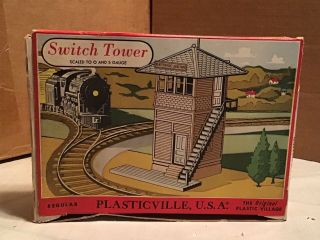 Vintage Plasticville 1402 Switch Tower O & S Scale 1950’s W/original Box Cool