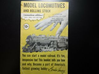 1950 Fall,  4th Ed.  Varney Ho Model Locomotives And Rolling Stock Train & Parts