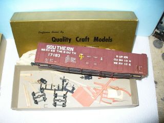 Quality Craft Models S - 3 Ho 60 Ft.  Wood Box Car With Trucks 