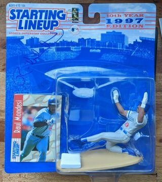 Autographed Raul Mondesi Starting Lineup 1997 Los Angeles Dodgers