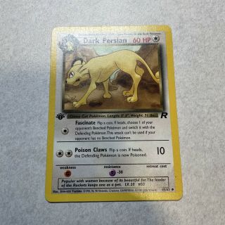 Wotc - First Edition - Dark Persian 42/82 - Team Rocket - Pokemon Card Lp