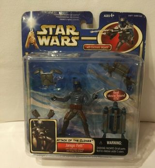 Star Wars Jango Fett With Electronic Jetpack - 2001 Attack Of The Clones
