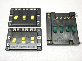 2 Atlas Connector Control Switches & 1 Selector Control Switch For Ho Gauge