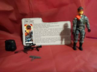 Vintage Gi Joe 1986 Low Light With All Accessories Complete With File Card