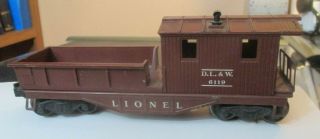 Lionel Postwar D.  L.  & W.  Work Caboose 6119 - 50 Brown Rare Color