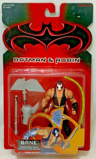 Kenner Batman & Robin Bane Double Attack Axe Action Figure 1997 Dc Comics