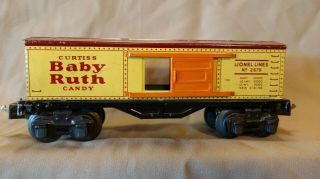 O Ga Lionel Lines Tin Plate: Box Car (baby Ruth) 2679