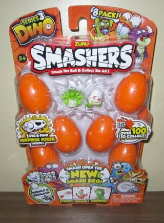 Zuru Smashers One 8 Pack In The Package Series 3 Dino