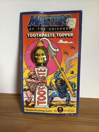 Vintage 1980’s He - Man Masters Of The Universe Skeletor Toothpaste Topper Nip