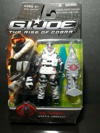 2009 Hasbro Gi Joe Rise Of The Cobra Ice - Viper Artic Assault In Package