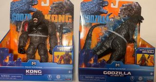 Godzilla And King Kong Action Figures Two (2) Figures.  Arrives By Christmas