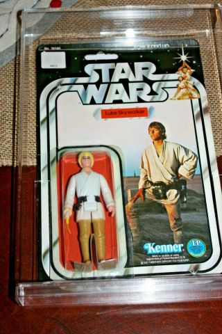 Vintage 1978 Kenner Star Wars 12 Back Luke Skywalker Afa Resealed Bubble Perfect